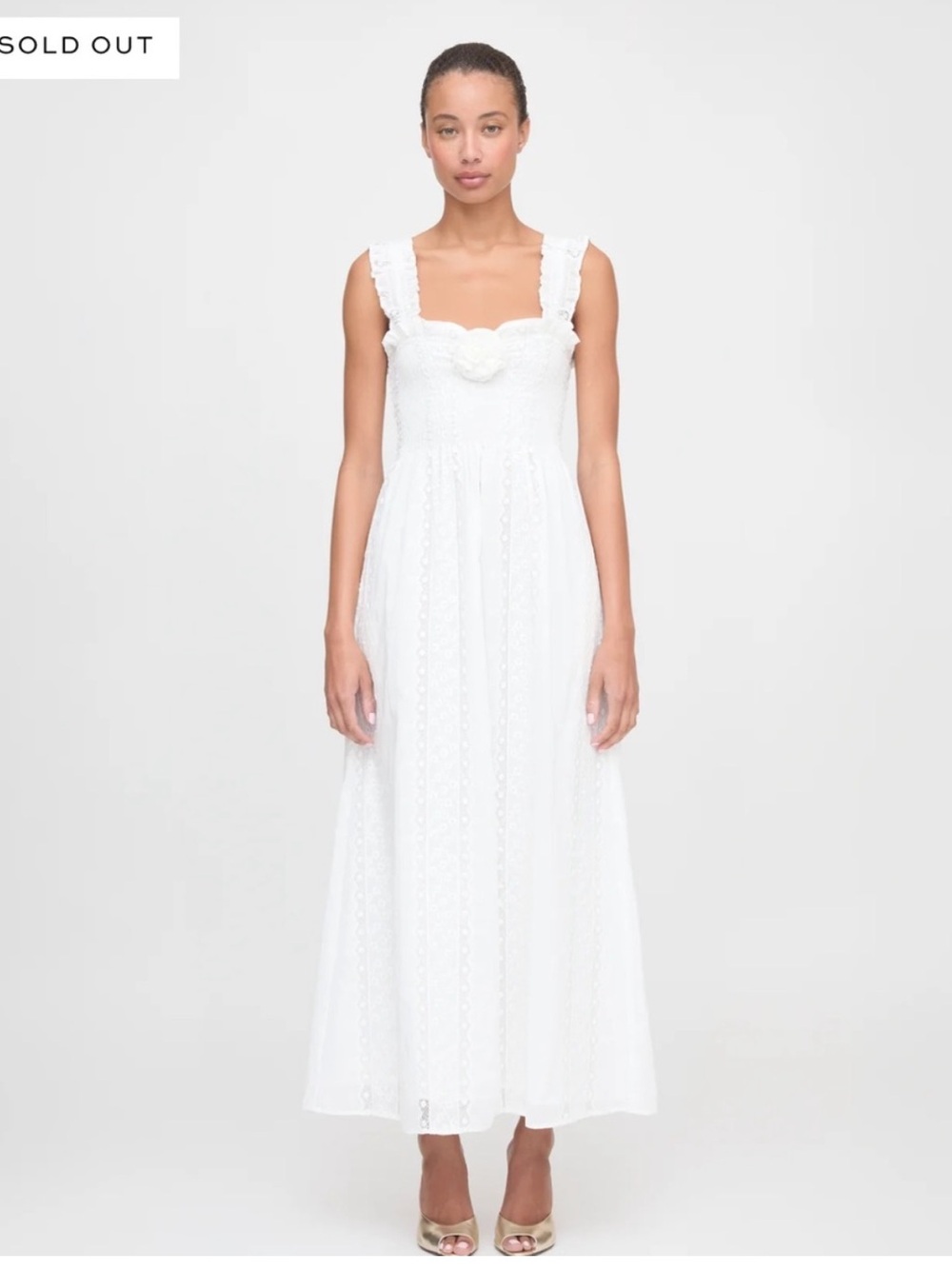 NWT Hill House Home The Rosetta Nap Dress - White Voile Broderie Size XS